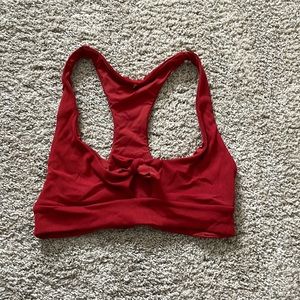 L space red bikini top